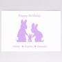 Personalised Bunnies Family Birthday Card, thumbnail 3 of 8
