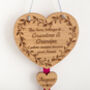 Personalised Hanging Hearts For Grandparents, thumbnail 1 of 3