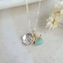 Silver Meadow Flower Gemstone Necklace Blue, thumbnail 4 of 6