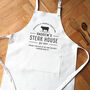 Personalised Steakhouse Apron BBQ Steak Lover Gift, thumbnail 4 of 5