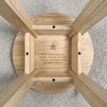 Personalised Wooden Teddy Bear Toddler Step Stool, 9 of 9