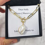 18k Gold Plated Bold Pearl Paperclip Chain Necklace, thumbnail 4 of 7