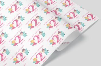 Personalised 2nd Birthday Fairy Wrapping Paper, 2 of 2