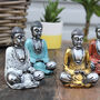 6x Silver Mini Buddha Assorted Colours, thumbnail 5 of 6
