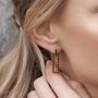 Gold Vermeil Geometric Earrings, thumbnail 1 of 7