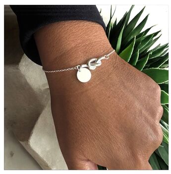 Personalised Friendship Knot Pendant Bracelet, Bridesmaid Gift, Friend Gift, 2 of 3