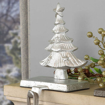 Silver Christmas Tree Stocking Hanger Hook, 4 of 6