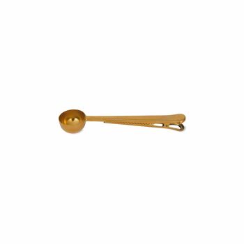 Brass Coffee Scoop And Clip, 2 of 2