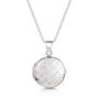 Italian Vine Engraving Round Locket – Silver, thumbnail 1 of 6