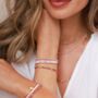 Matira Hot Pink Beaded Friendship Bracelet, thumbnail 1 of 3