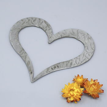6th Anniversary Gift Personalised Iron Heart Sculpture, 9 of 9