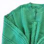 Bergen Cable Knit Jumper Green, thumbnail 3 of 6