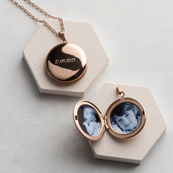 Personalised Memorable Date Locket With Photo, 3 of 10