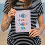 Contemporary Fish Family Art Print, thumbnail 1 of 4