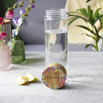 Bamboo Lid Bottle With Removable Infuser For Mum, 5 of 11