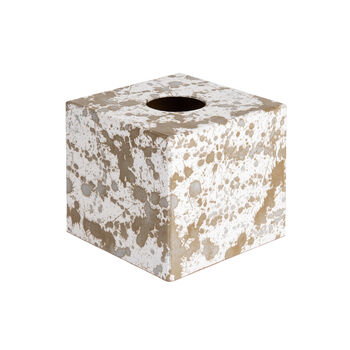 Wooden Splatter Toilet Roll Storage Box By Crackpots Crafts