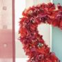 Red Heart Recycled Sari Wreath, thumbnail 2 of 2