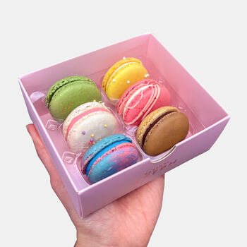 Congratulations Iced Biscuits And Macarons Hamper Gift, 5 of 6