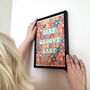 'Stay Groovy Baby' Hippie Inspired Typography Print, thumbnail 2 of 5