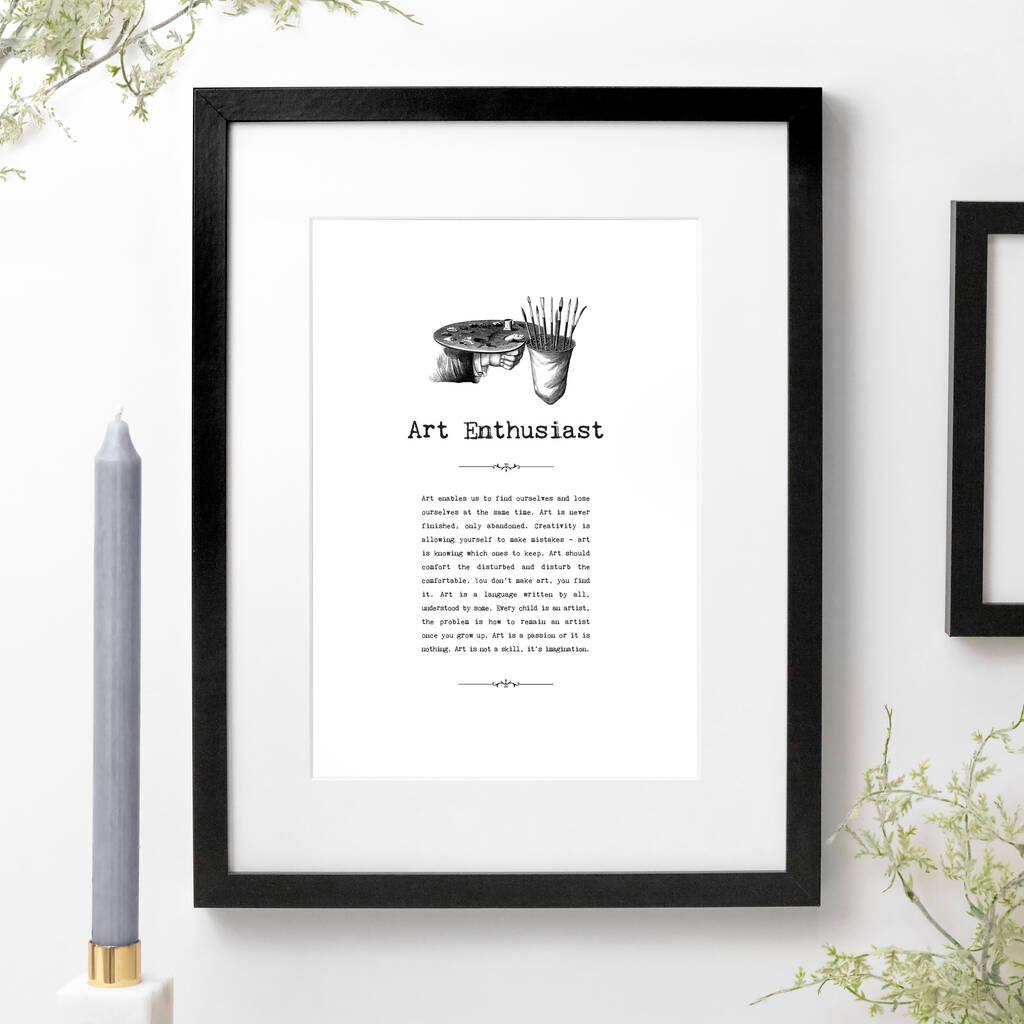 Art Enthusiast Gift Print, 1 of 7