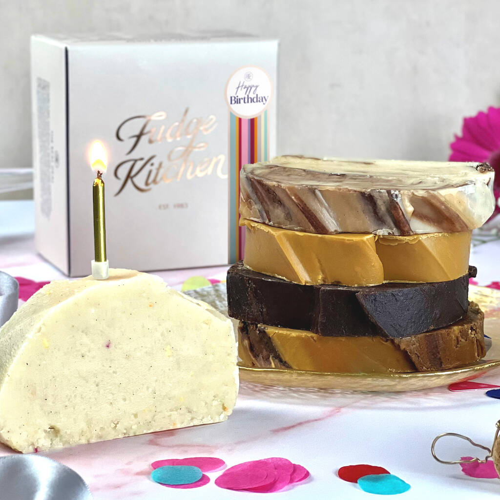 Happy Birthday Vegan Fudge Gift Selection By Fudge Kitchen