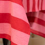 Red And Pink Striped Tablecloth, thumbnail 4 of 8