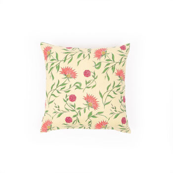 Firdos Floral Yellow Cushion Cover, 2 of 4