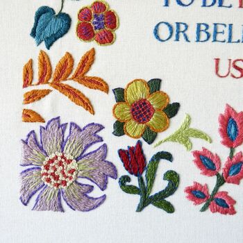 William Morris Beautifully Quote Embroidery Kit, 2 of 7