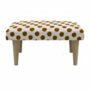 Hand Painted Upholstered Linen Square Footstool Polka Dot, thumbnail 7 of 12