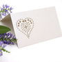Wedding Place Card Lasercut Heart, thumbnail 3 of 4