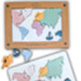 Montessori Silicone Puzzle Continents And Seas Map, thumbnail 2 of 8