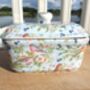 Lidded Butterdish In British Birds Design, thumbnail 2 of 8