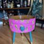 Pink Tiger Round Wooden Side Table With Drawer, thumbnail 5 of 7