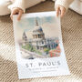 London Travel Poster Of St Paul's Cathedral, thumbnail 3 of 7