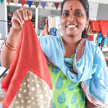 Medium Zero Waste Upcycled Sari Gift Wrap, 6 of 12