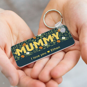 Personalised Liberty Style Keyring For Mum, 2 of 2