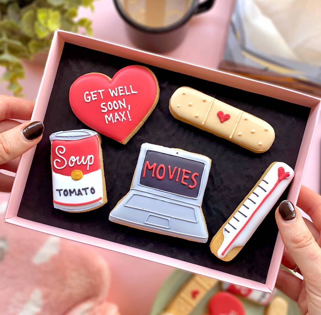 Personalised Get Well Letterbox Cookies By Baked by Steph