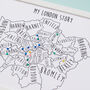 Personalised Yorkshire Pinboard Map With Pins, thumbnail 3 of 3