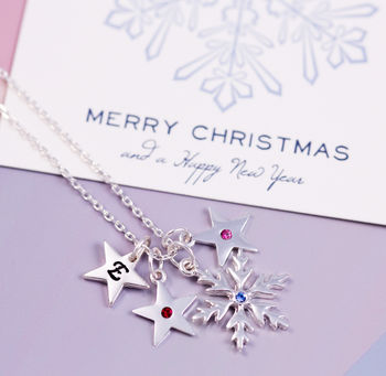 Design Your Own Birthstone Snowflake Necklace, 3 of 8