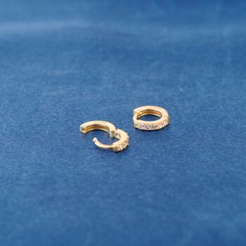 Gold Cz 12mm Huggie Hoops, 6 of 7