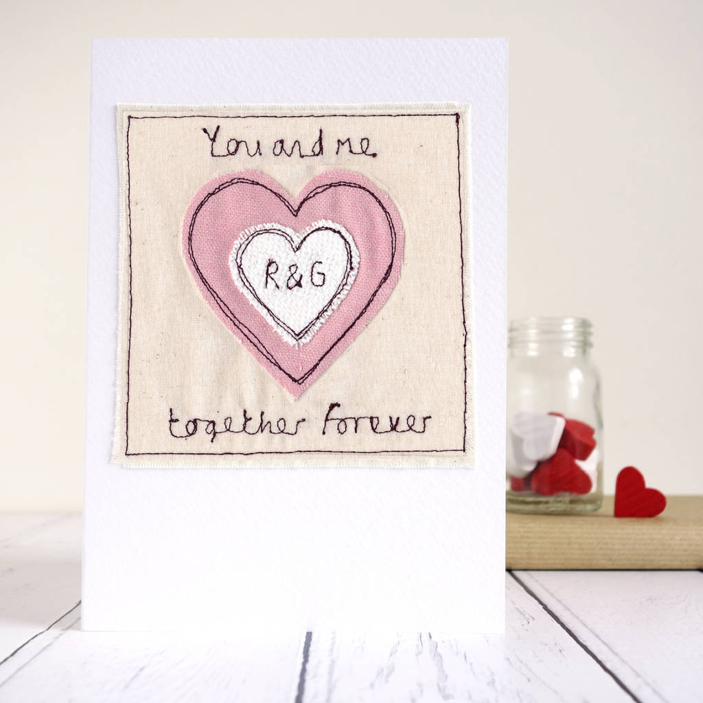 Personalised Couples Initials Wedding Anniversary Card, 1 of 12