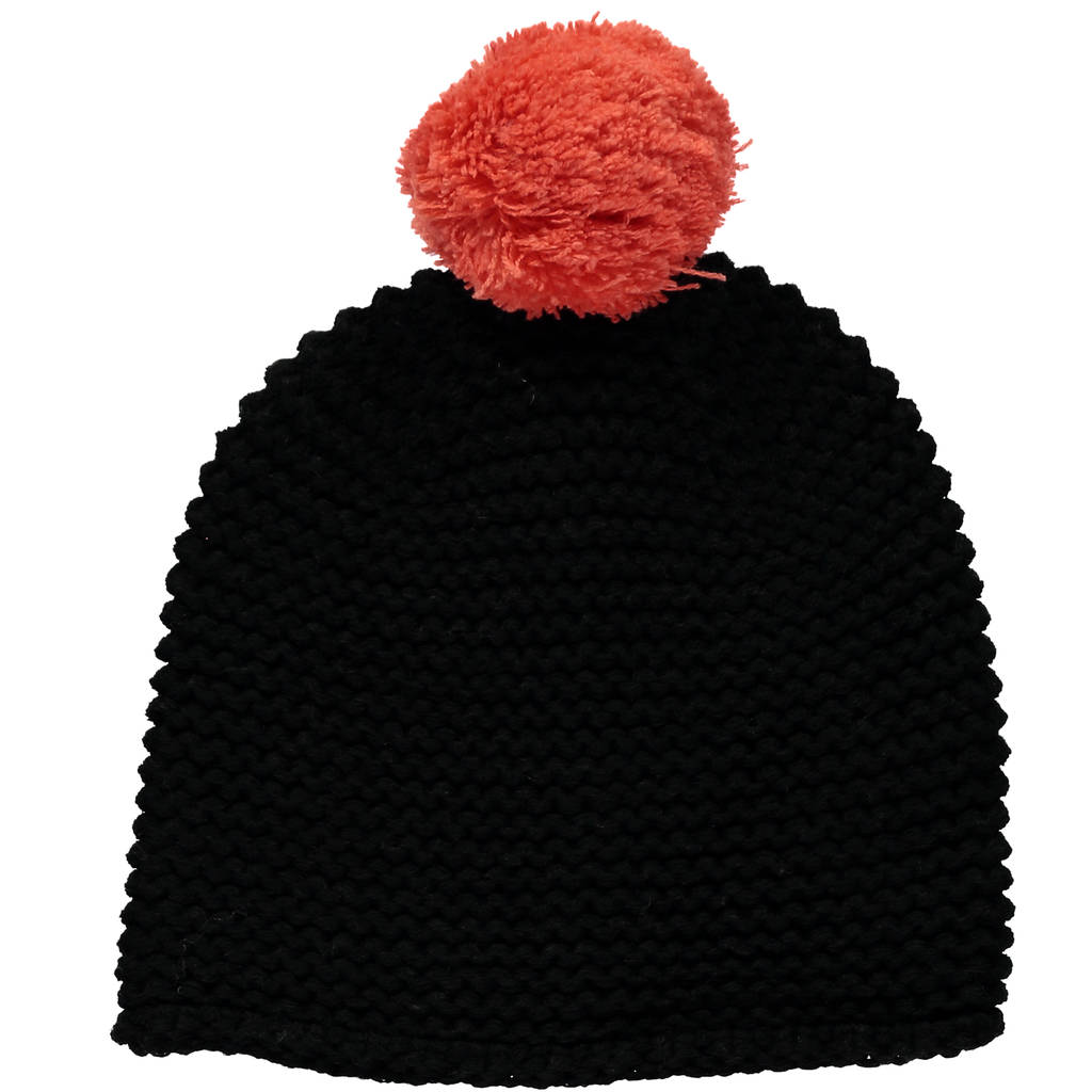 chunky knit beanie black by lowie | notonthehighstreet.com