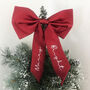 Eve Silk Christmas Tree Bow Topper, thumbnail 1 of 6