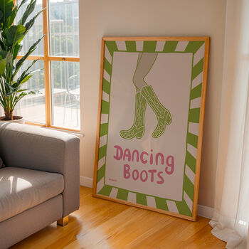 Dancing Boots Cowgirl Print, 4 of 8