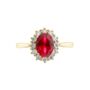 Cate Lab Grown Diamond And Created Ruby Ring, thumbnail 4 of 6