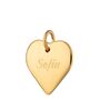 Engraved Gold Plated Medium Heart Charm, thumbnail 1 of 7