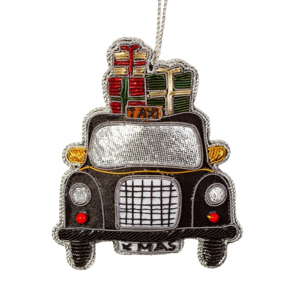 London Taxi Zari Christmas Decoration By Lola & Alice