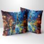 Midnight Promenade In Paris Hand Made Poly Linen Cushions, thumbnail 1 of 8