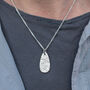 Memorial Ashes Imprint Silver Paddle Necklace, thumbnail 1 of 6