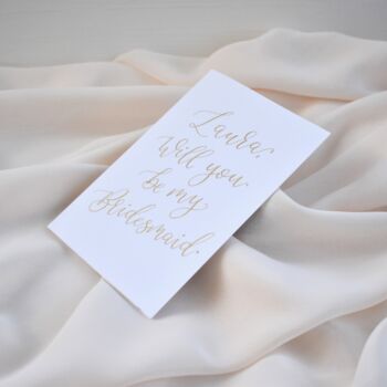 Personalised Handwritten Celestial Bridesmaid Proposal Thank You Card, 6 of 8